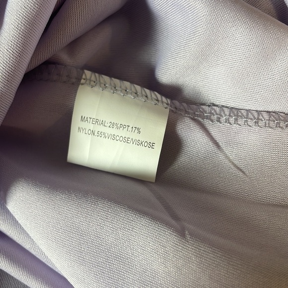 NWT Qearal Lilac Blouse Small Purple Long Sleeve Pom Pom Dots Pullover Loose - Picture 12 of 14